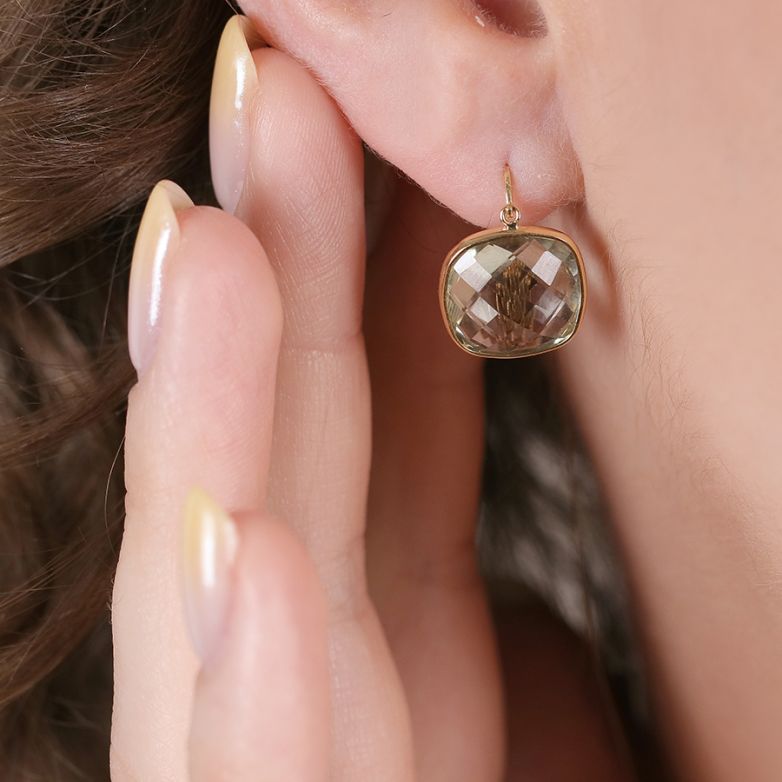 Earrings aquamarine 9.98...