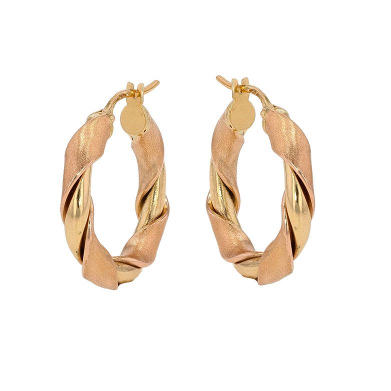 2 gold creole earrings 4.77g
