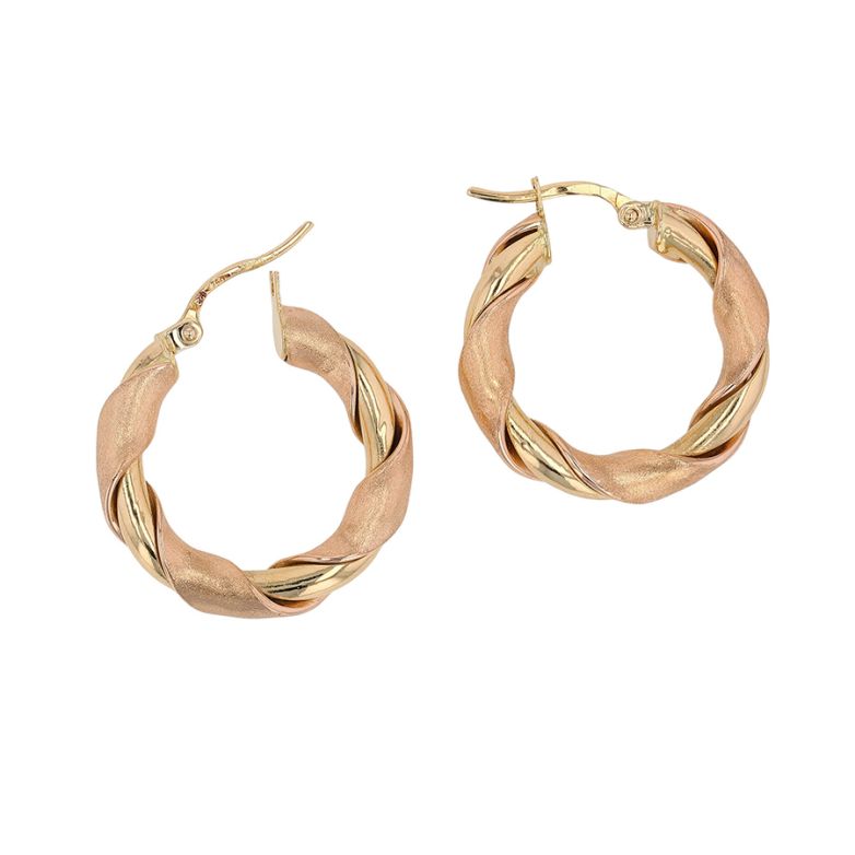 2 gold creole earrings 4.77g