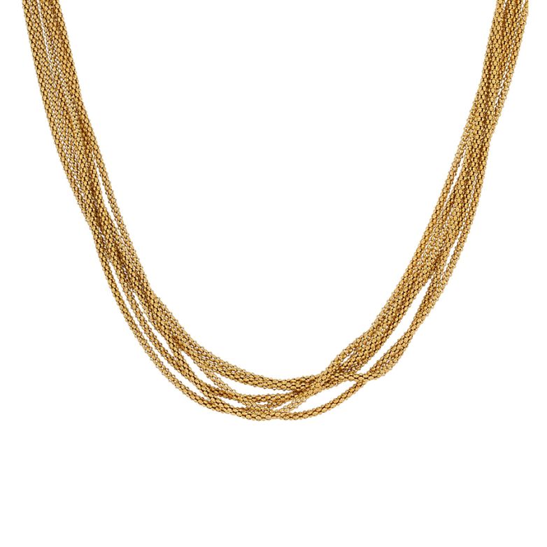 Multi-chain necklace yellow...