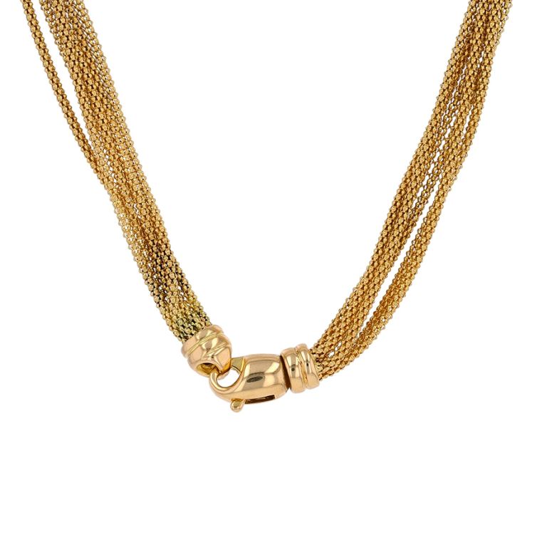 Multi-chain necklace yellow...