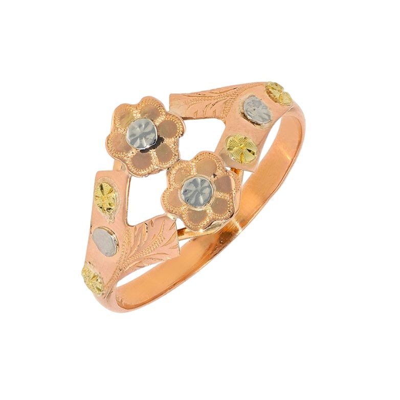 Antique 2 gold ring 1.93g