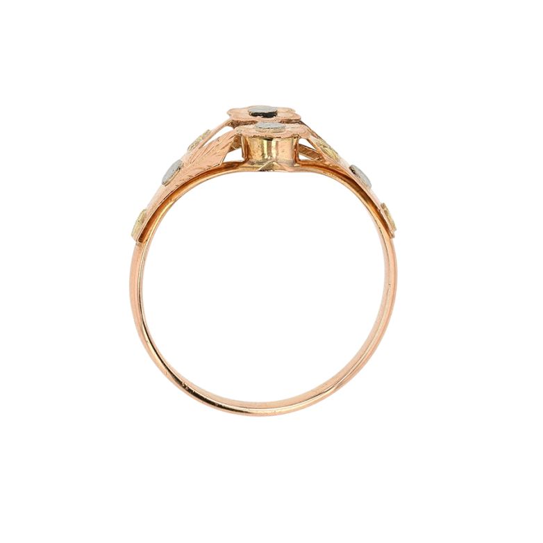 Antique 2 gold ring 1.93g