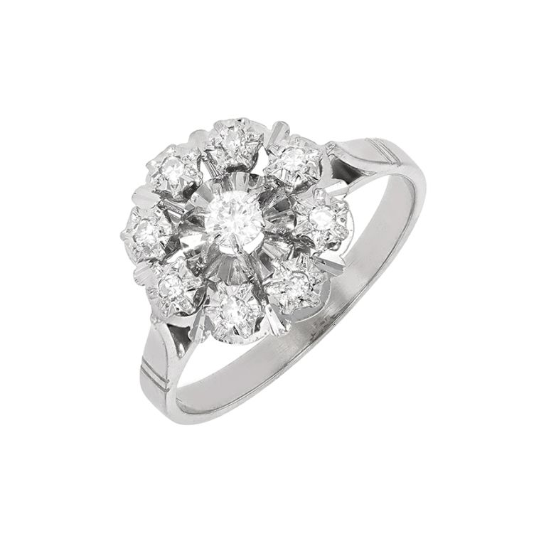 Vintage ring diamonds 0.15...