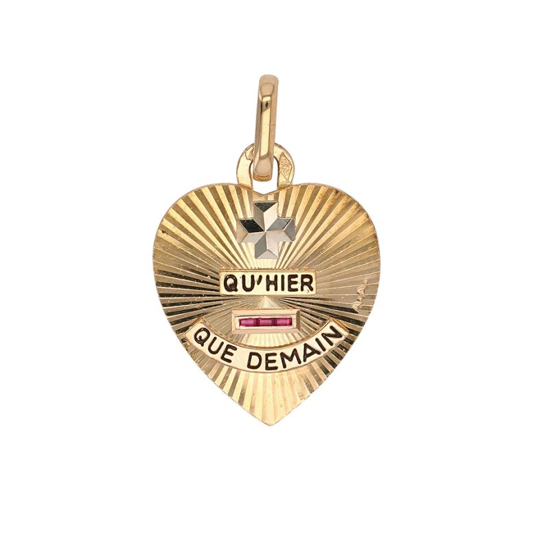 AUGIS love medal heart ruby...