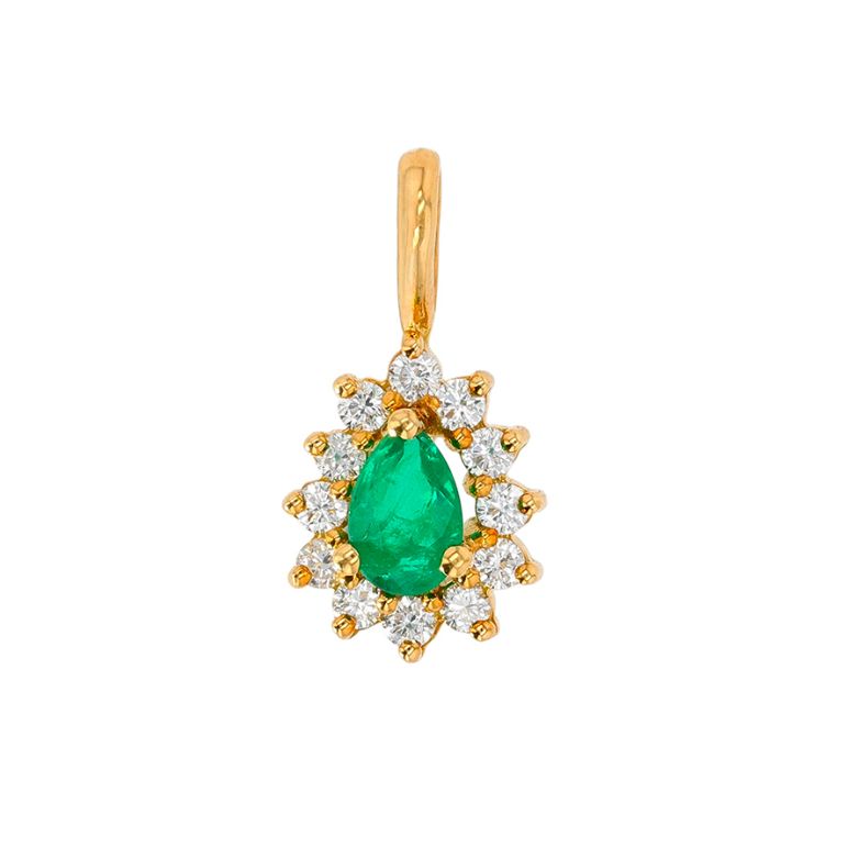 0.44-carat emerald and...