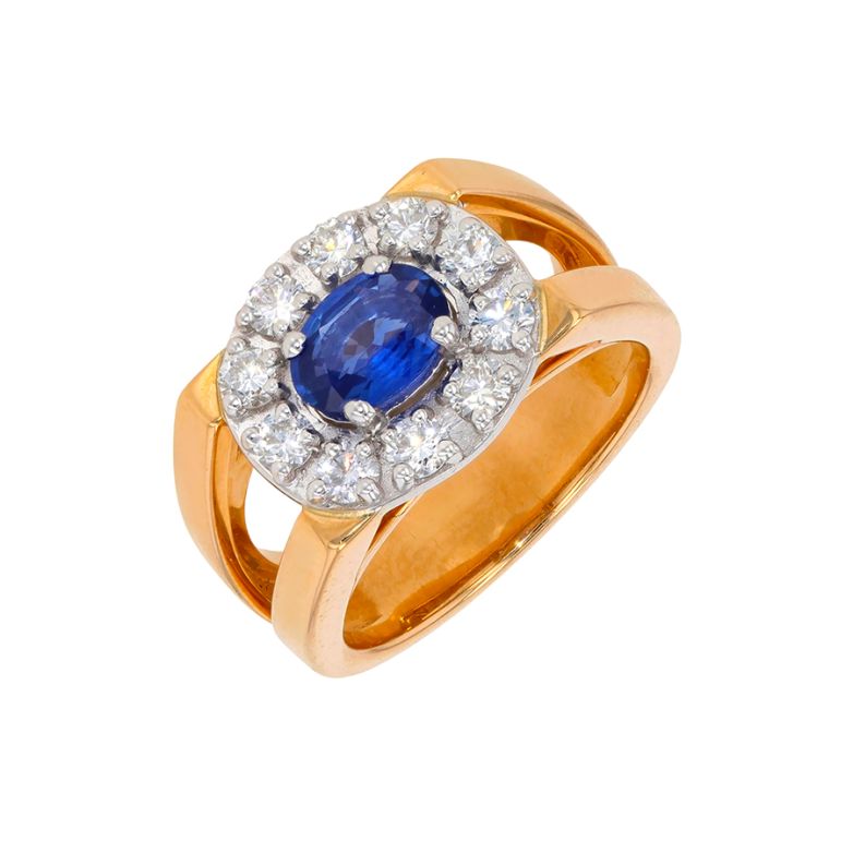 0.85-carat sapphire and...