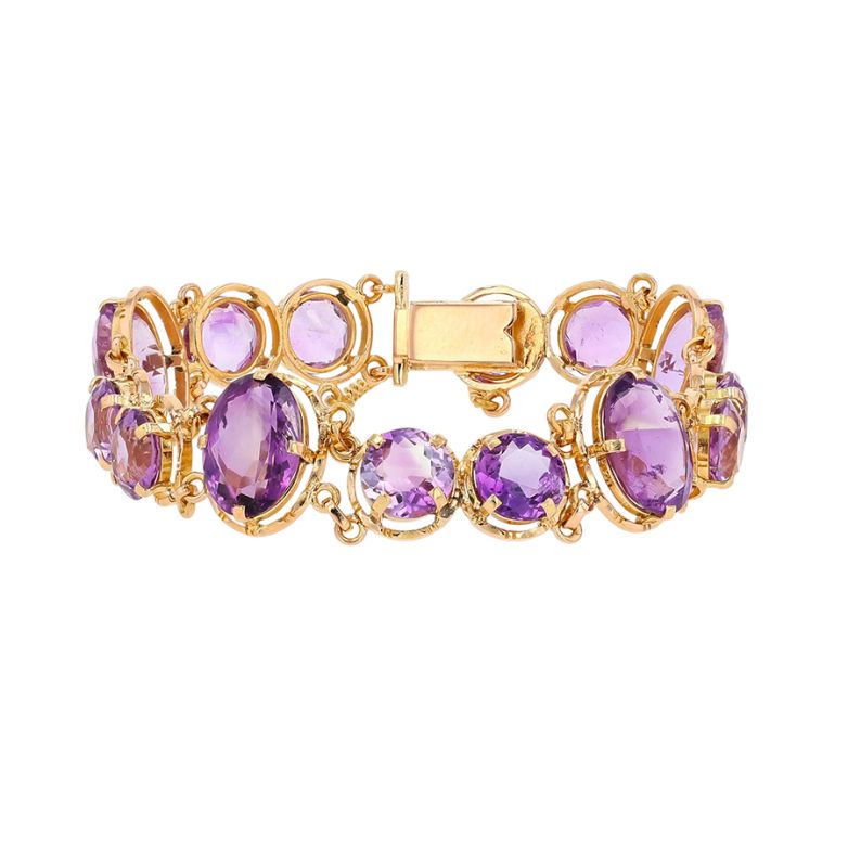 Vintage amethyst bracelet,...