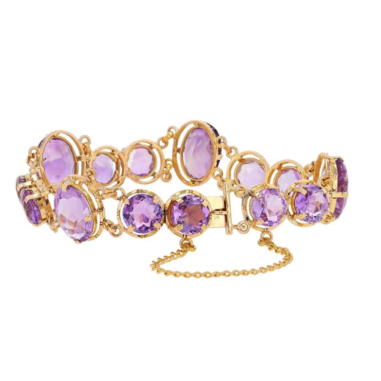 Vintage amethyst bracelet,...
