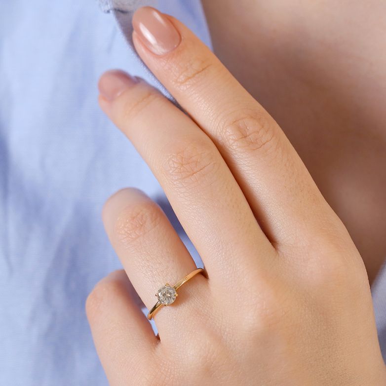 0.46-carat diamond...