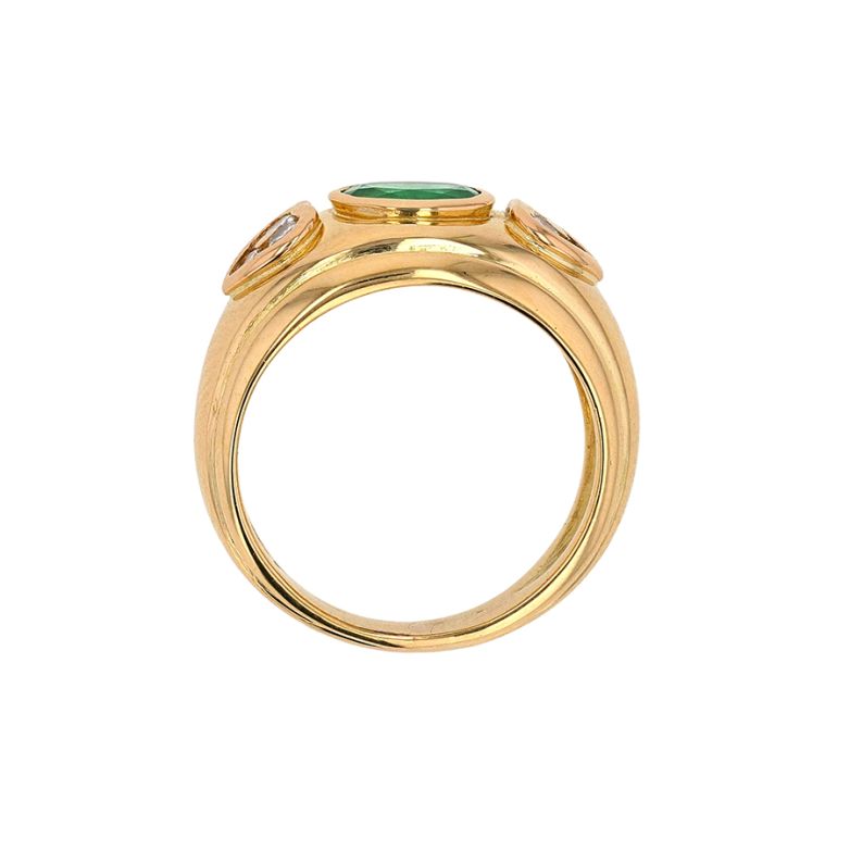 0.64-carat emerald and...