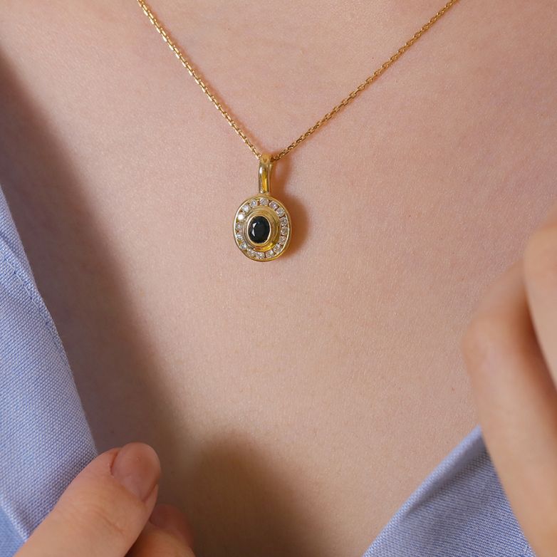 0.43-carat sapphire and...
