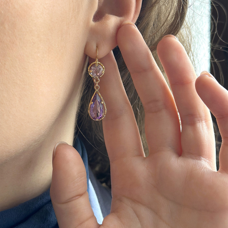Vintage amethyst dangle...