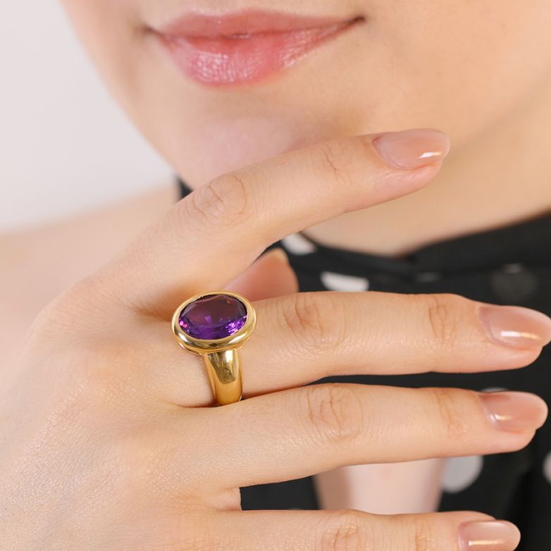 5.55-carat amethyst ring,...