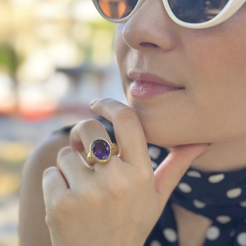 5.55-carat amethyst ring,...
