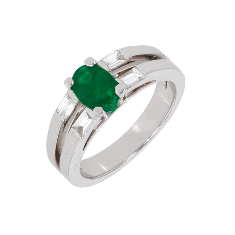 0.78-carat emerald and...