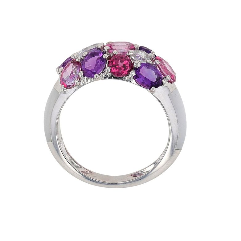 Ring with topaz, garnet,...