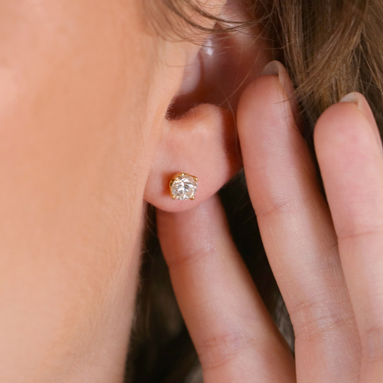 1-carat diamond earrings in...