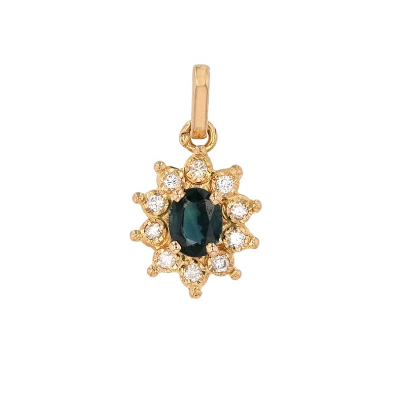 0.41-carat sapphire and...