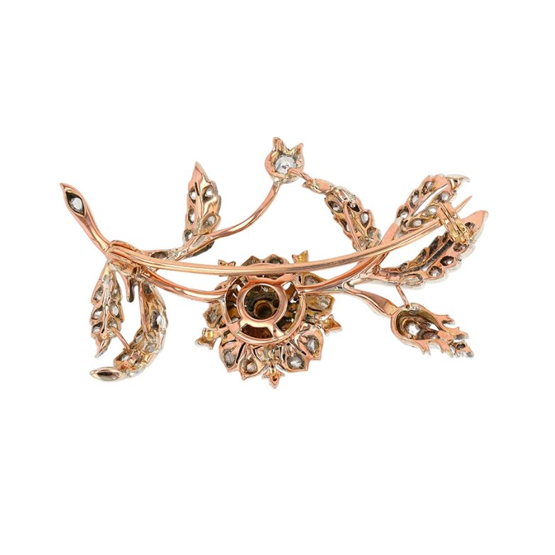 Antique diamond brooch,...