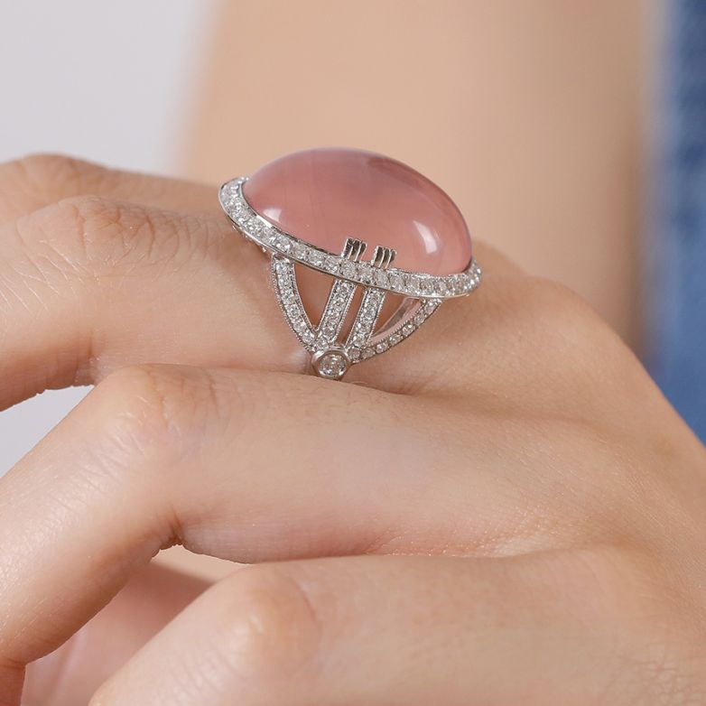 20.74-carat rose quartz...