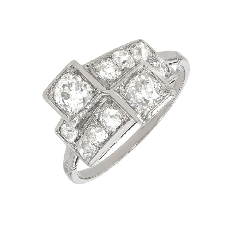 Antique diamond ring, 1.18...