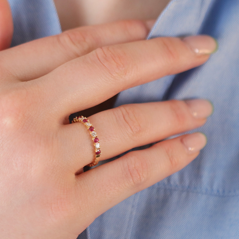 0.36-carat ruby and...