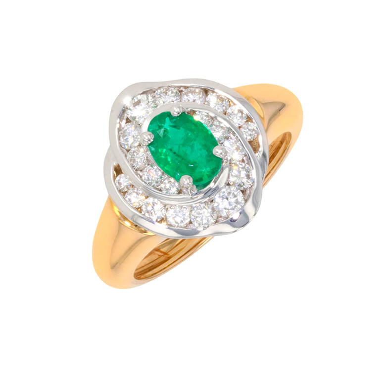 0.65-carat emerald ring...