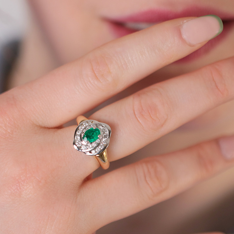 0.65-carat emerald ring...
