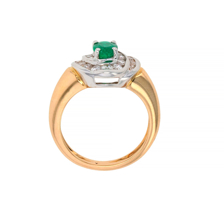 0.65-carat emerald ring...