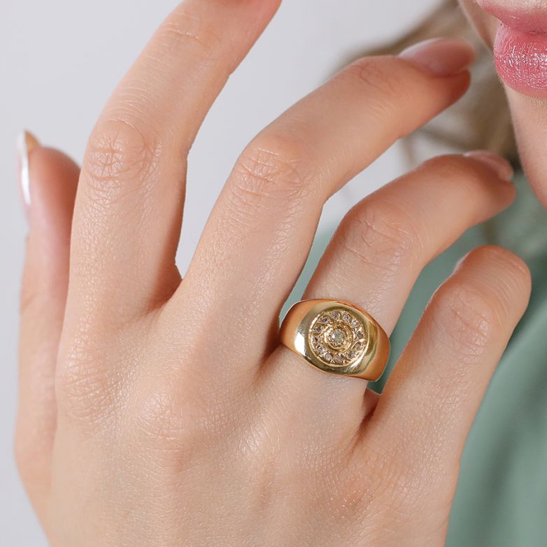 Vintage diamond signet...