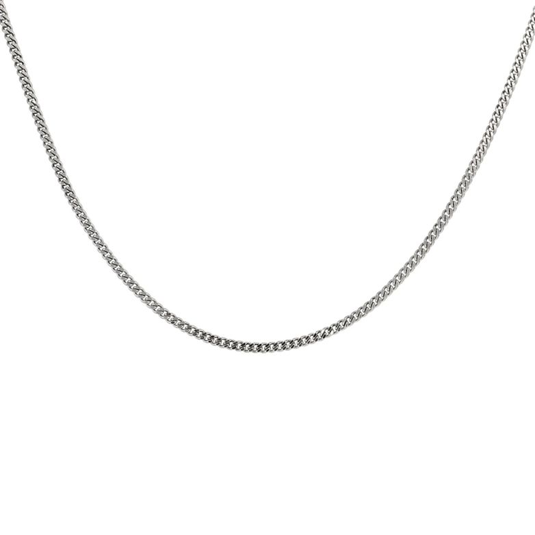 White Gold Cuff Link Chain,...