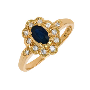 0.51-carat sapphire daisy...