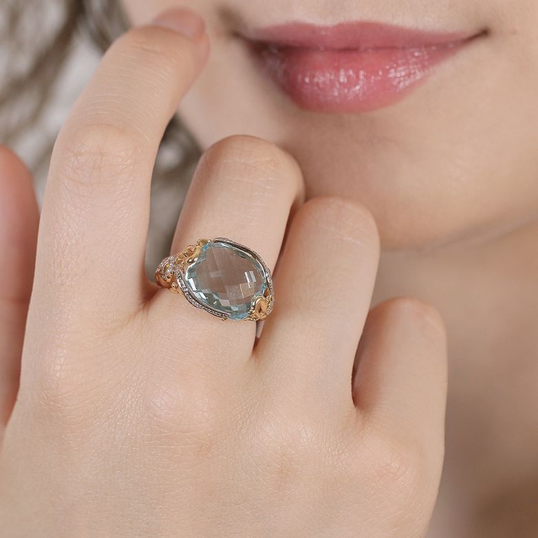 7.67-carat topaz ring with...