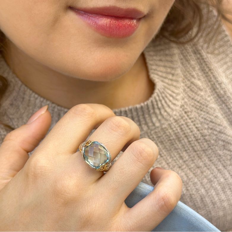7.67-carat topaz ring with...