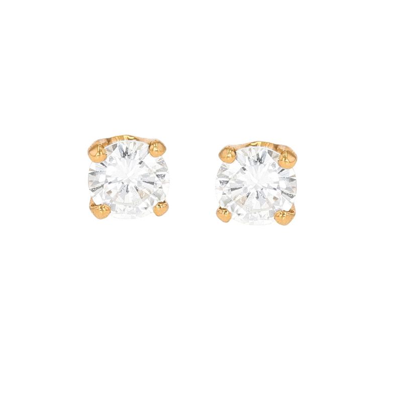 0.38-carat diamond earrings...