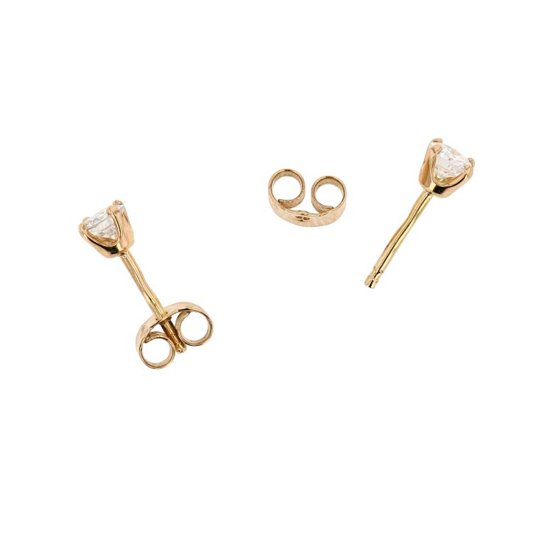 0.38-carat diamond earrings...