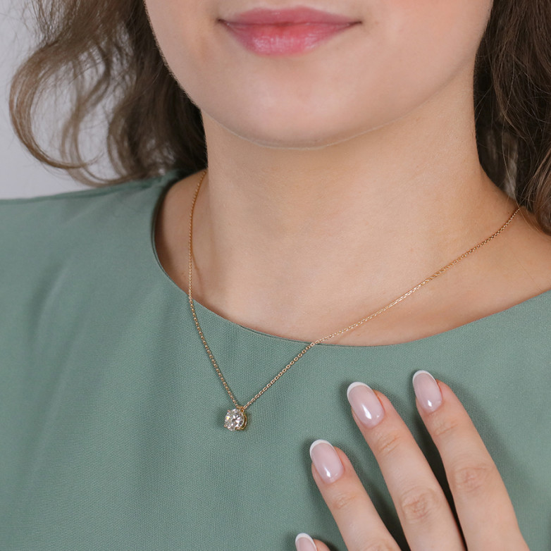 1.55-carat diamond necklace...