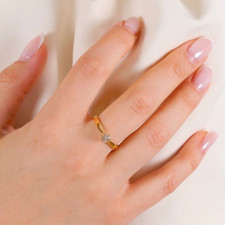 0.33-carat diamond...