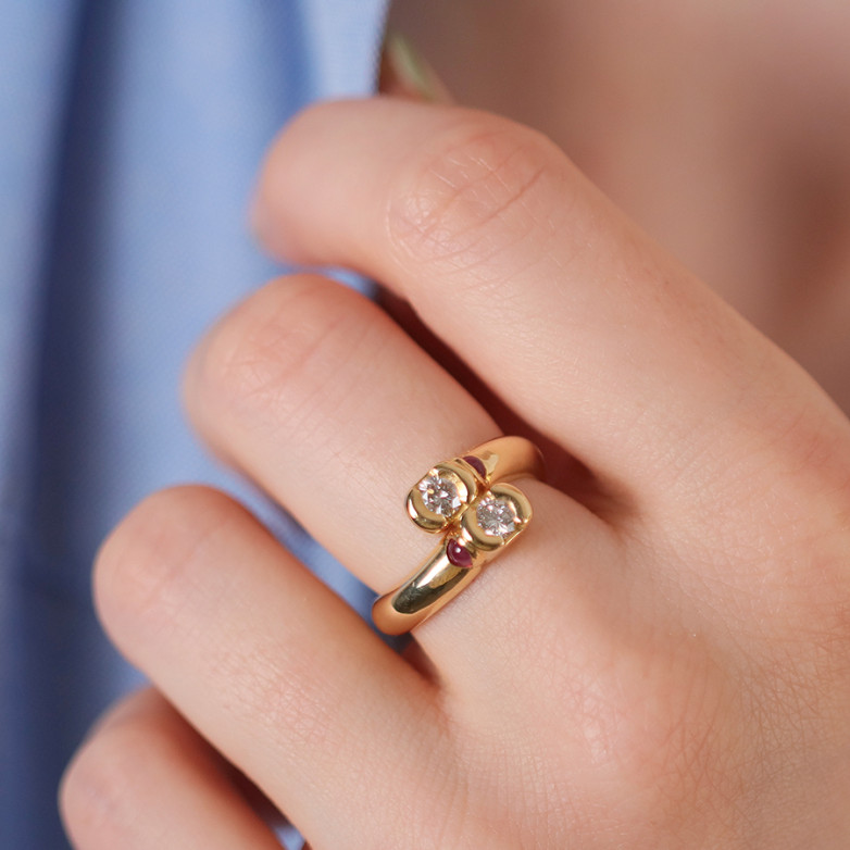0.20-carat ruby and...
