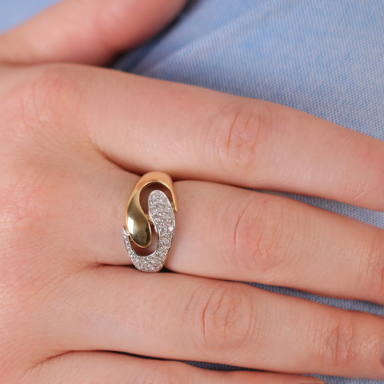 0.13-carat Diamond Ring,...