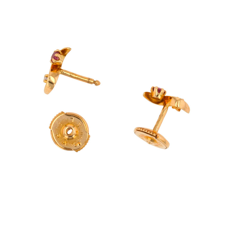 Earrings with 0.02-carat...