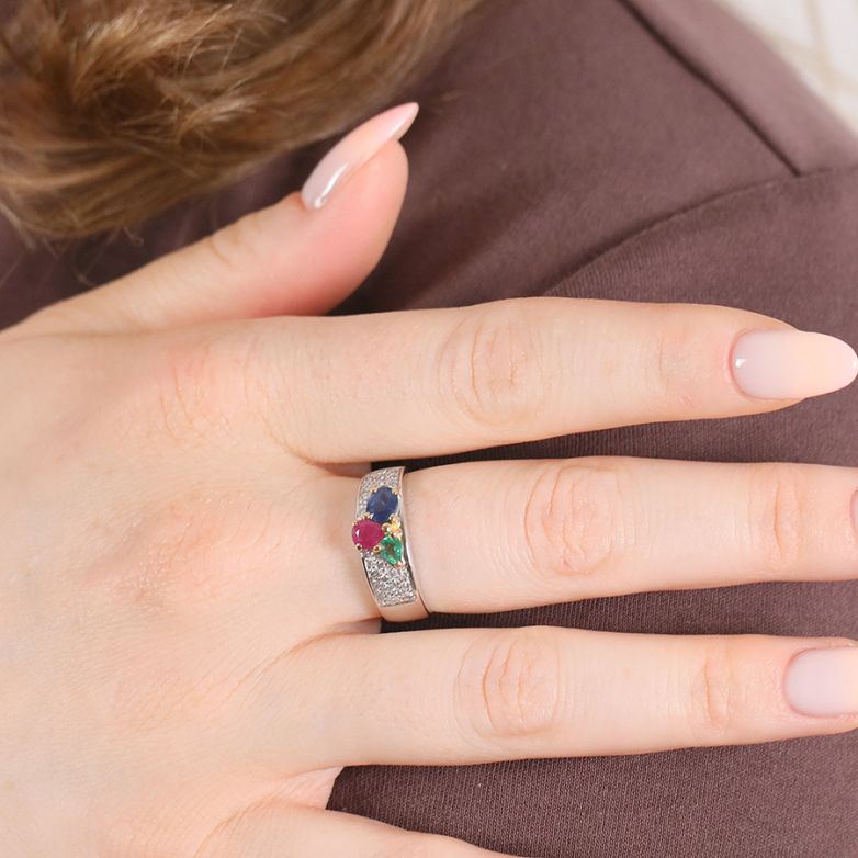 0.27-carat diamond ring...