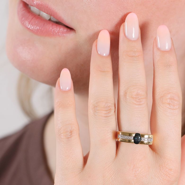 0.84-carat sapphire and...