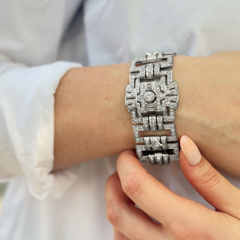 Bracelet ancien diamants...