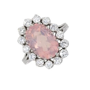 4.78-carat rose quartz ring...