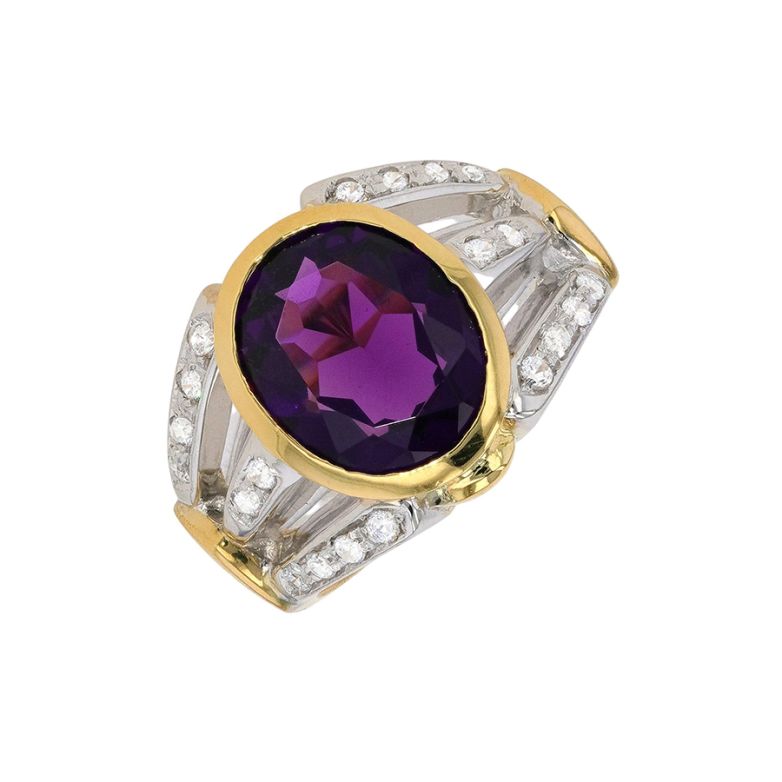 3.33-carat amethyst ring...