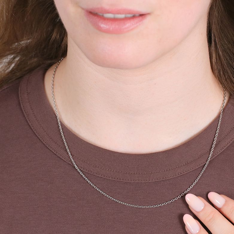 White Gold Forçat Chain, 4.75g