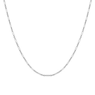 White Gold Alternating Link...