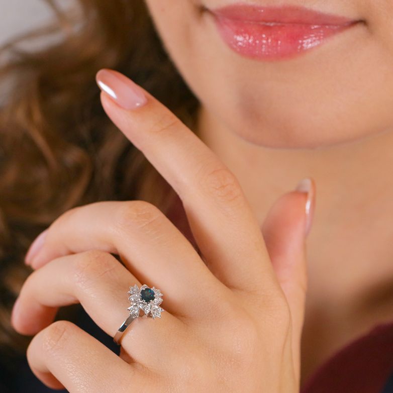 0.49-carat sapphire and...